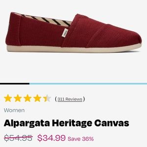 Toms Heritage Canvas Women's Cupsole Brick Red